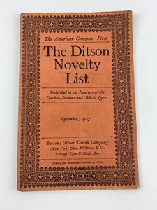 September 1927, The American Composer First, Ditson Neuheitsliste, Musikinteresse - Bild 1 von 8