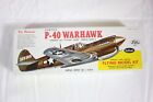 Vintage Guillow's Curtiss P-40 Warhawk Balsa Wood Scale Model Kit Unopened
