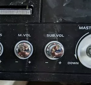 Pyle PD1000BA Turn Dial Knobs Replacement Parts (2) M. Volume Sub. Vol - + - Picture 1 of 4