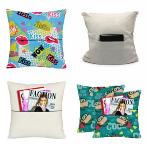50 Pcs 3D Sublimation Blank Linen Cushion Cover Pillowcase DIY Printing Graphic - Picture 1 of 11