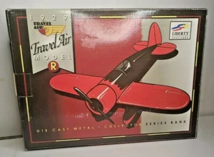 1929 Travel Air Model R Valvoline V100 Die-Cast Bank Stock # 40020 - Picture 1 of 12