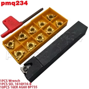 SEL1616H16-B CNC Lathe Carbide Indexable Threading Turning Tool + 10pc 16ER AG60 - Picture 1 of 6