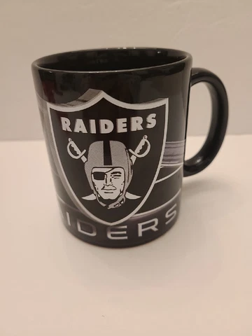 Los Angeles /Oakland Raiders Ceramic Coffee Mug 4" Tall  Liquid Logic Cover