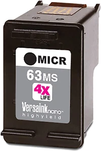 VersaInk-Nano HP 63 MS Black MICR Ink Cartridge for Check Printing - Picture 1 of 4