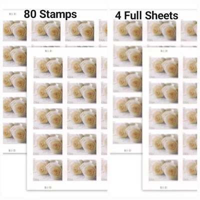 80 SELLOS PARA SIEMPRE 4 HOJAS 🤍 Boda Rosa Blanca 🤍 Foto 1 de 4