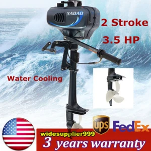 2 Stroke 3.5 HP Outboard Motor Inflatable Fishing Boat Engine Water Cooling CDI - Picture 1 of 10