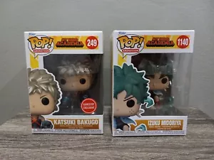 FUNKO POP MY HERO ACADEMIA KATSUKI BAKUGO 249 METALLIC EXCLUSIVE + IZUKU 1140 - Picture 1 of 21