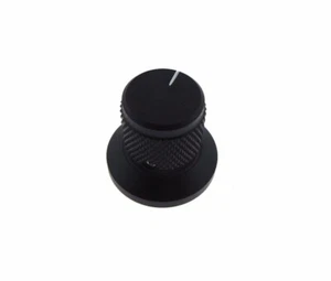 HQ 6mm Hole Dia Aluminum Solid Knob Cap for Flatted Rotary Pot 25*22 - Black - Picture 1 of 1