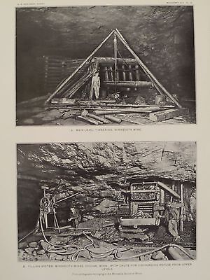 Soudan Mine Timbering Filling Vermilion Iron Ore Basin Soudan Minnesota 1903 • 26.46$