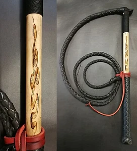 5ft Red Hide Stock Whip leather stockwhip - Bild 1 von 8