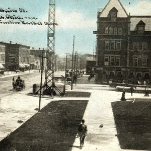 c.1909 Main Chestnut Street View Ravenna OH Riddle Block #1 Postcard Portage Co. - Picture 1 of 3