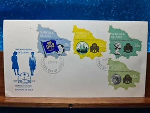 First Day Cover📮1978 (4 stamps) 50th Anniversary of Guiding 📮Norfolk Island - Picture 1 of 2