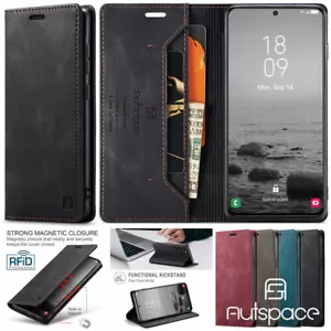 RFID Blocking Leather Wallet Case for Samsung S10+ S20 S21 S22 S23 S24 S25 Ultra - Picture 1 of 72