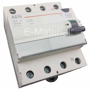 AEG Fehlerstromschutzschalter 63A/0,03A 30mA 4-polig Fi-Schalter 603410 - Bild 1 von 1