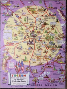 George M. Avery Cartograph / Map 1953 ~ TUCSON - THE NEW PUEBLO - ARIZONA (9x12) - Picture 1 of 1