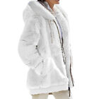 Plus Size Womens Winter Warm Hooded Cardigan Ladies Casual Zipper Outwear Coat