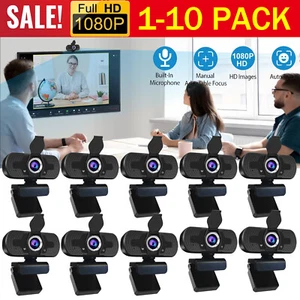 1-10Packs Webcam Full HD 1080P for PC Desktop/Laptop Auto Focus Web Camera LOT - Picture 1 of 8