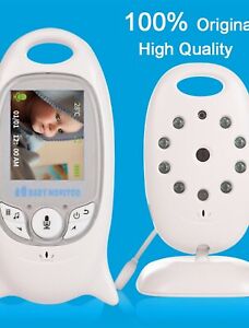 Wireless Video Temperature Baby Monitor Color Security Camera 2 Way Night Vision
