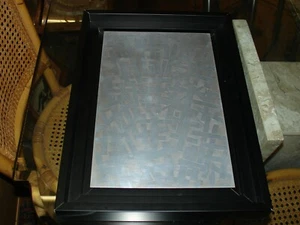 Plaque d'impression d'estampe montée en tableau style industriel n°2 - Bild 1 von 7
