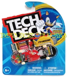 Tech Deck Finesse Sonic the Hedgehog KNUCKLES Red Black Character Skateboard New - Bild 1 von 3