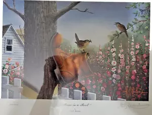 "Home in a Boot" Print By Les Kouba Signed and Numbered 311/2500. 12"x 8" - Picture 1 of 4