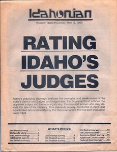 Broschüre "Rating Idahos Richter" 1990 Zeitungspapier The Idahonian (Moskau, Idaho) - Bild 1 von 4