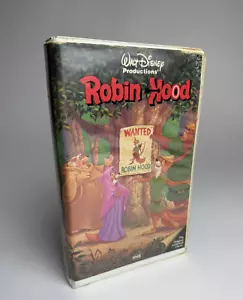 RARE Walt Disney Robin Hood Disney VHS Black Diamond Black Arrow Cover OOP - Imagen 1 de 3