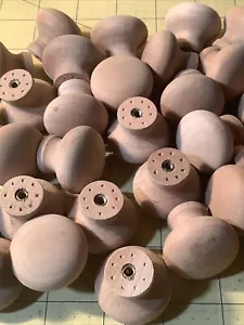 30 NEW UNFINISHED Cherry 1-1/2” ROUND WOOD CABINET KNOBS INV-BX26 - Picture 1 of 11