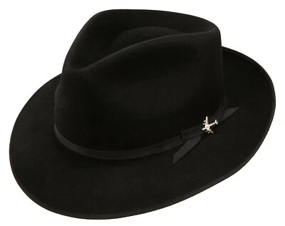 Stetson Stratoliner Fur Felt Fedora - Black, Silverbelly, Walnut - Image 1 of 4