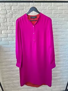 Gucci 100% Silk Pink Fuchsia Tunic Shirt Dress Women's Size 40 - Picture 1 of 9