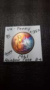 UK (Great Britain) ** 1961 ** Rainbow Tone Penny (Colors) Lot B-4A - Picture 1 of 2