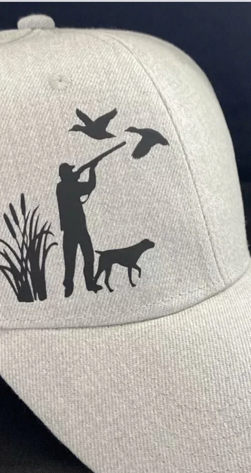 Gorra ajustable gris y negra Hunt Duck perro caza NUEVO Foto 1 de 4