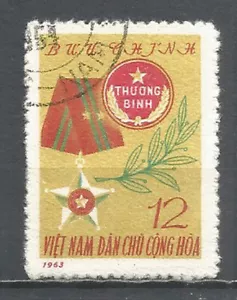 Vietnam North 1963 used stamp Michel # 07 Military, War - Picture 1 of 1