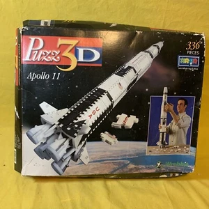 Apollo 11 Wrebbit Puzzle 3d 336 Pcs Space Ship Pre-Owned Damaged box As Is Open - Picture 1 of 6