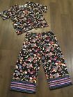 Womans Flower Shirt And Baggie Ankle Capri Pants Size Xl By East 5Th #7