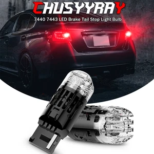 7443 LED Strobe Flashing Reverse Light Bulbs Bright Lamps For Honda Civic Accord - Picture 1 of 12
