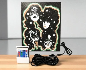 KIT LIGHTBOX KISS Rock & Roll Simmons, Stanley, Criss, Frehley SPEDIZIONE GRATUITA - Foto 1 di 6
