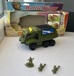 MATCHBOX BATTLE KINGS K-111 LANCIAMISSILI RADAR E SCATOLA VERDE MILITARE GIALLO - Foto 1 di 24