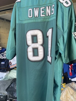 Camiseta deportiva 100 % Reebok Terrell Owens #81 Philadelphia Eagles talla 60 Foto 1 de 3