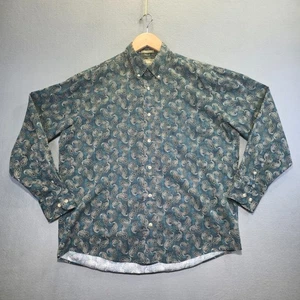 Natural Issue faltenfreies langärmliges geknöpftes Paisleyhemd für Herren Größe Medium - Bild 1 von 8