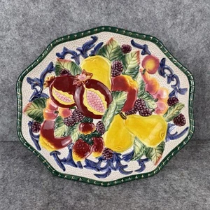 Fitz and Floyd Decorative Fruit Serving Bowl Majolica Florentine - Picture 1 of 11