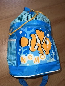 Disney Finding Nemo Mesh Kids Backpack, Drawstring Opening Zippered Pocket - Picture 1 of 13