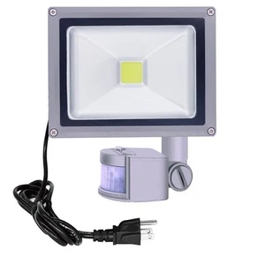 20W LED Bewegungsmelder Flutlicht Plug-in, PIR Induktionslampe, Dämmerung bis Dämmerung... - Bild 1 von 6