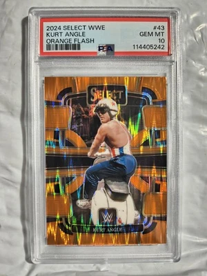 2024 Select WWE Kurt Angle Orange Flash #43 PSA 10 - Image 1 of 2
