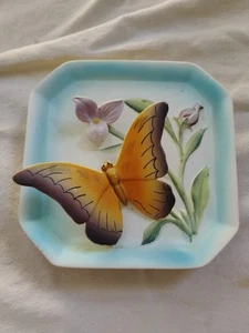 Vintage Napco Schmetterling Wandrelief 5 x 5 - Bild 1 von 5