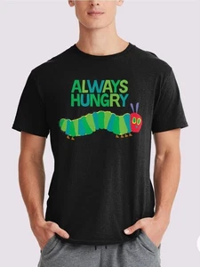 Herren T-Shirt Eric Carle Always Hungry Catepillar Grafik schwarz Gr. L - Bild 1 von 9