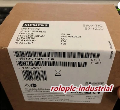 Siemens New In Box 6ES7212-1BE40-0XB0 / 6ES7 212-1BE40-0XB0 PLC Module - Image 1 of 4