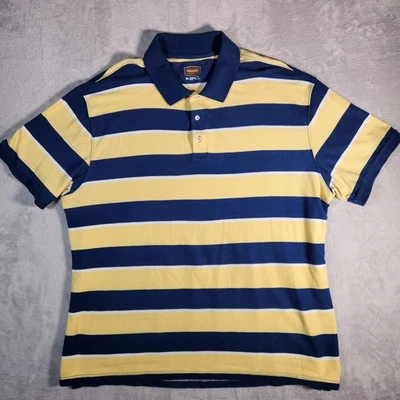 Camisa Foundry Supply Para Hombres 3XL Amarillo Rayas Rugby Polo Golf Informal Preppy Foto 1 de 4