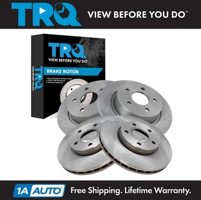 Juego de rotores de freno delanteros y traseros TRQ para Ford C-Max 2013-2018 Foto 1 de 4