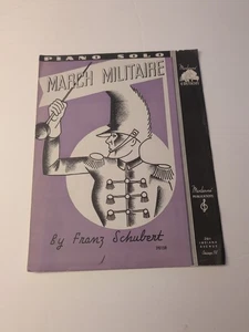 March Militaire Franz Schubert Piano Solo 1936 Sheet Music Moderne Publications - Picture 1 of 4